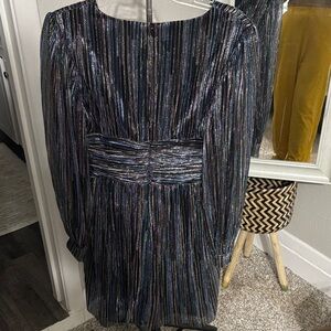 Trina Turk: Shimmering Long Sleeve Dress MSRP $398